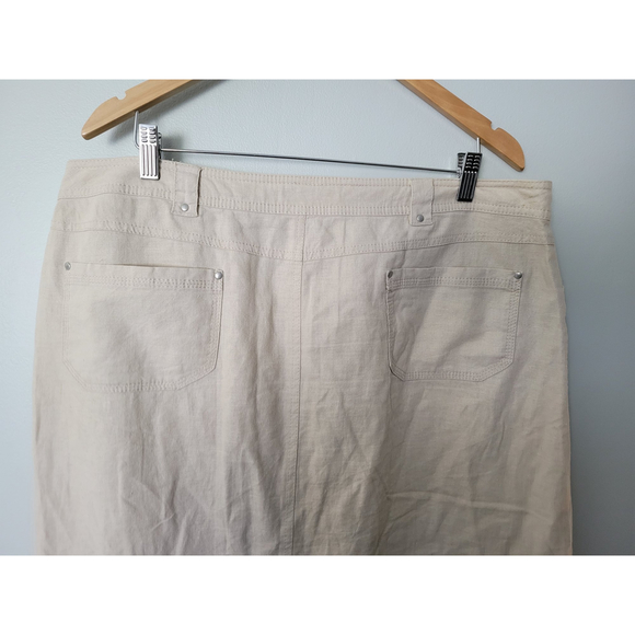 Pendeleton Women's 55% Linen Blend Midi Skirt Size 18 - Picture 2 of 6